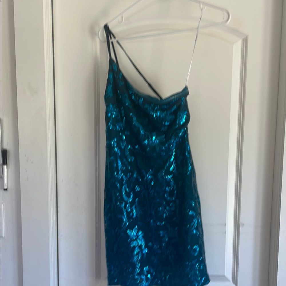 Teal Sequin Dress